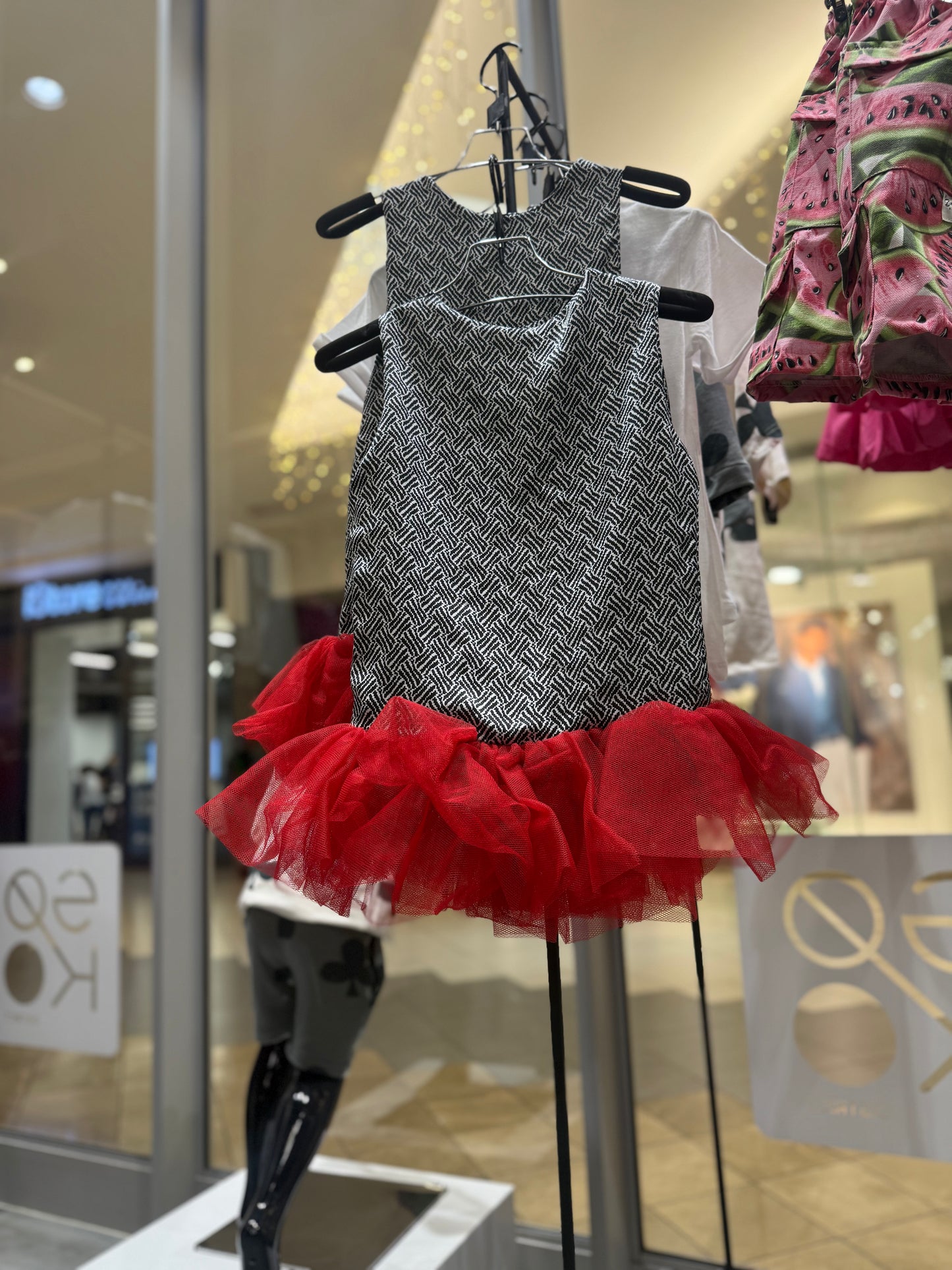 Black & Bold Tutu Dress